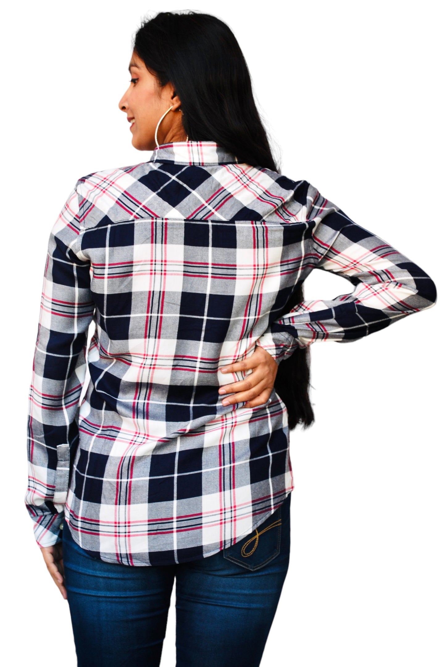 Women Regular Fit Checkered Spread Collar Casual Multicolor Shirt